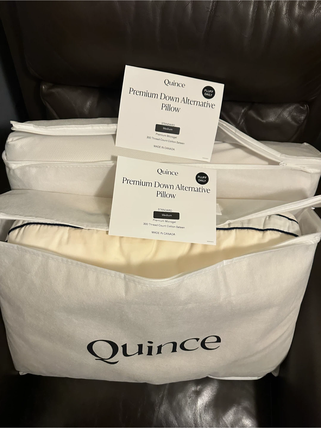 Quince Premium Down Alternative Pillow - Standard Medium - photo 2