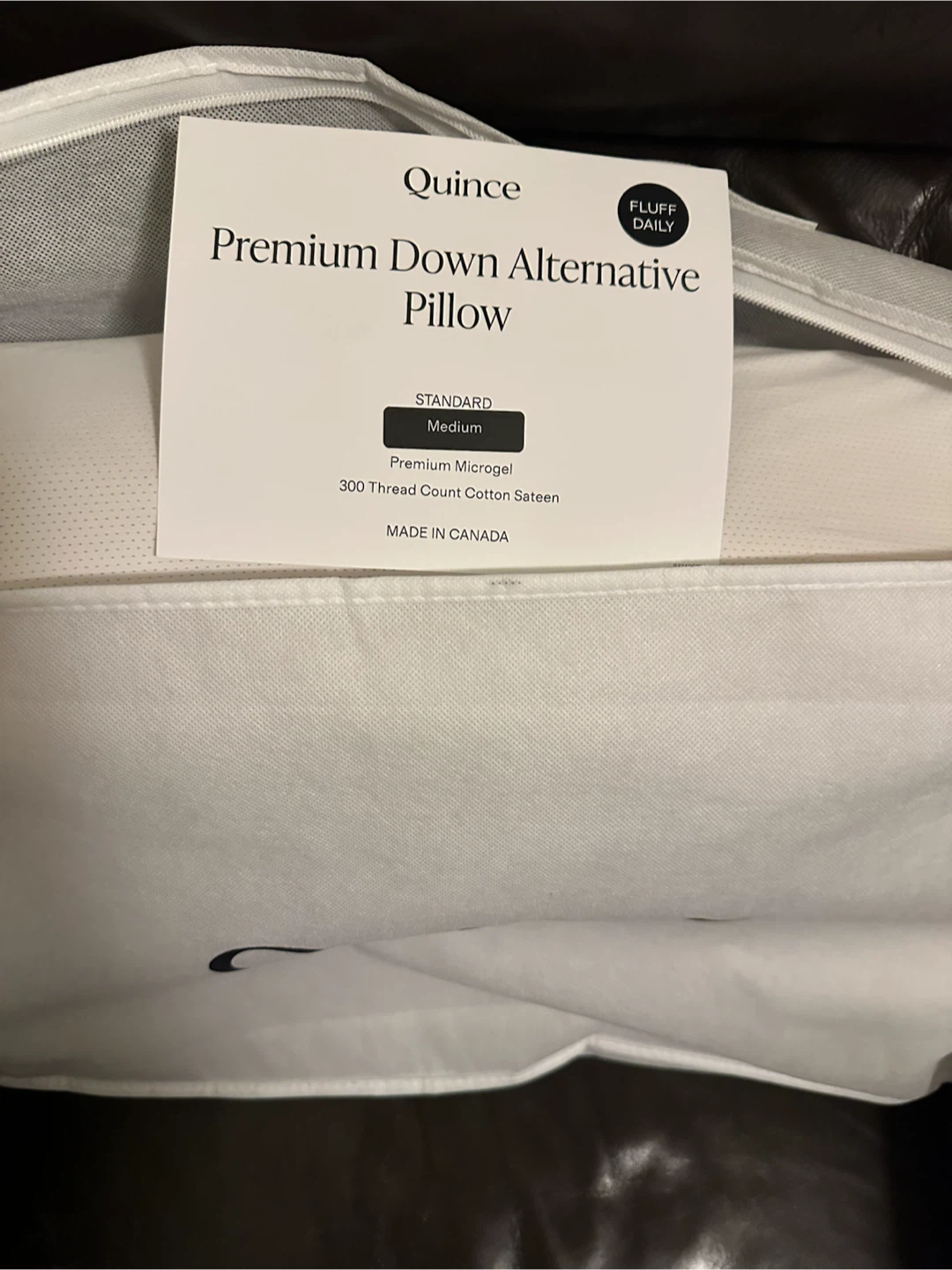 Quince Premium Down Alternative Pillow - Standard Medium - photo 3