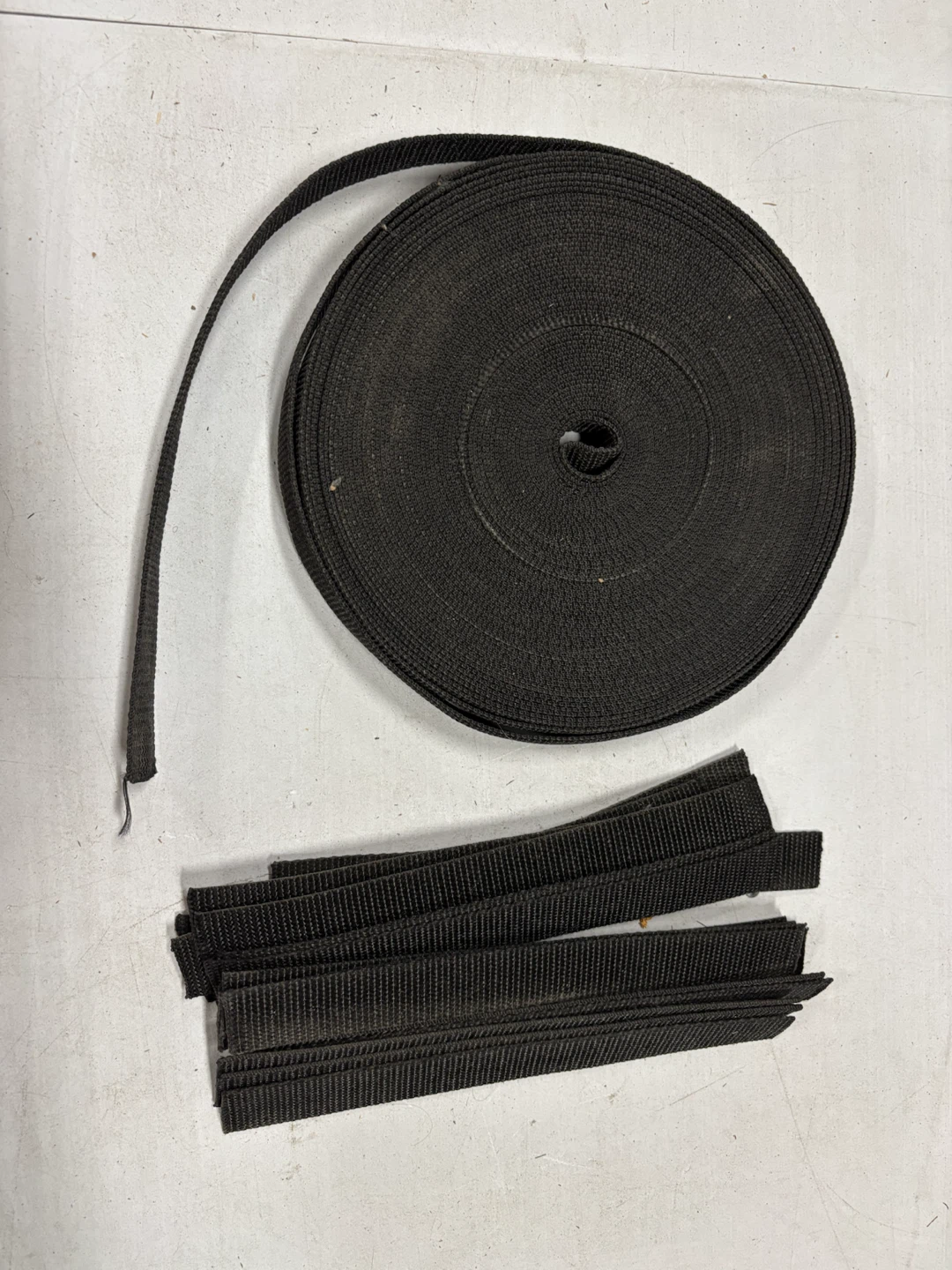 Black Nylon Webbing Strap Bulk Roll