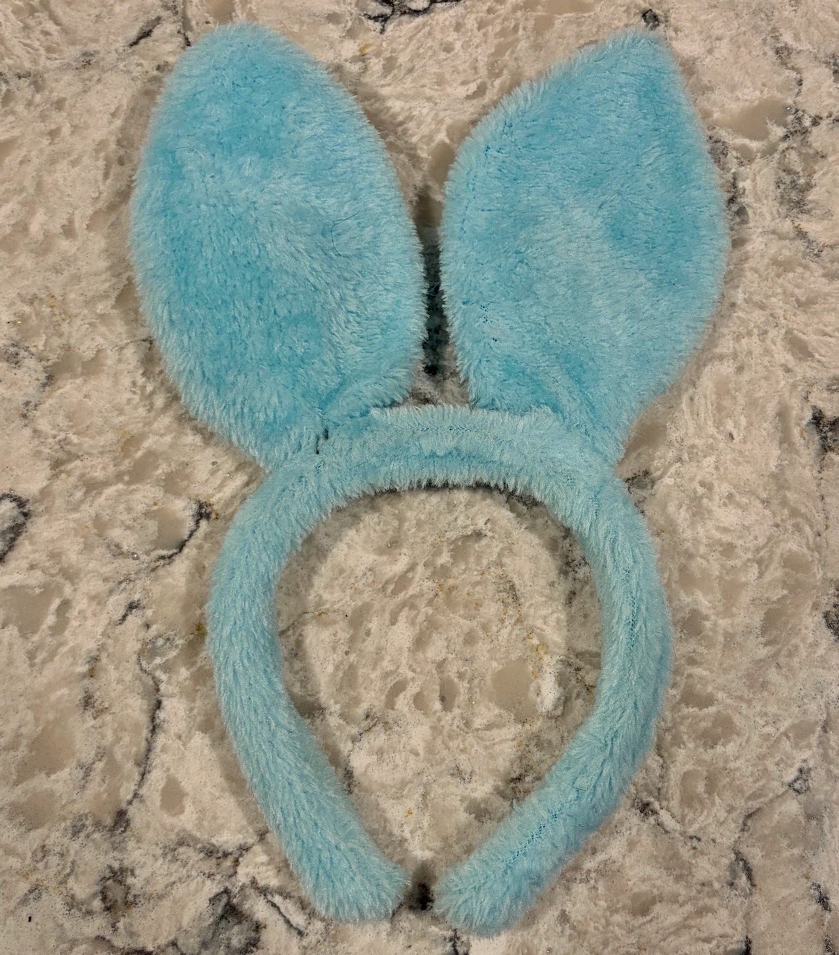 Fuzzy Blue Bunny Ears Headband - photo 2