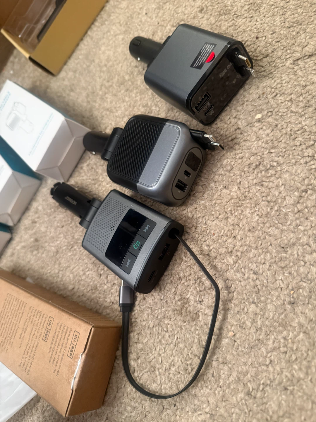 Car Charger Adapters with USB-C PD & Retractable Cable - photo 4
