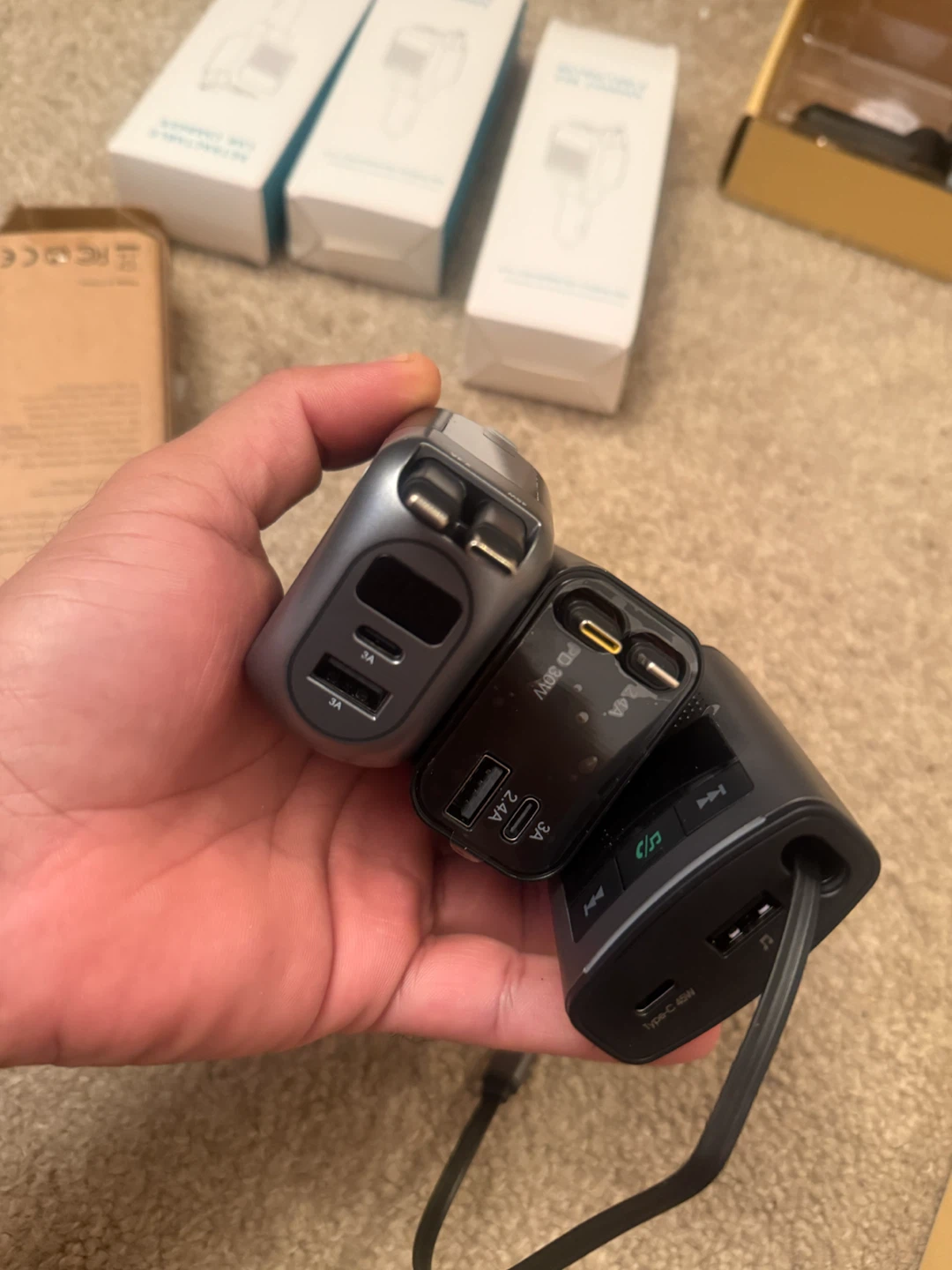 Car Charger Adapters with USB-C PD & Retractable Cable - photo 5