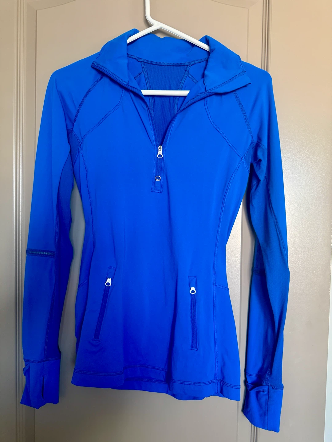 Lululemon Blue Long Sleeve 1/2 Zip Athletic Top