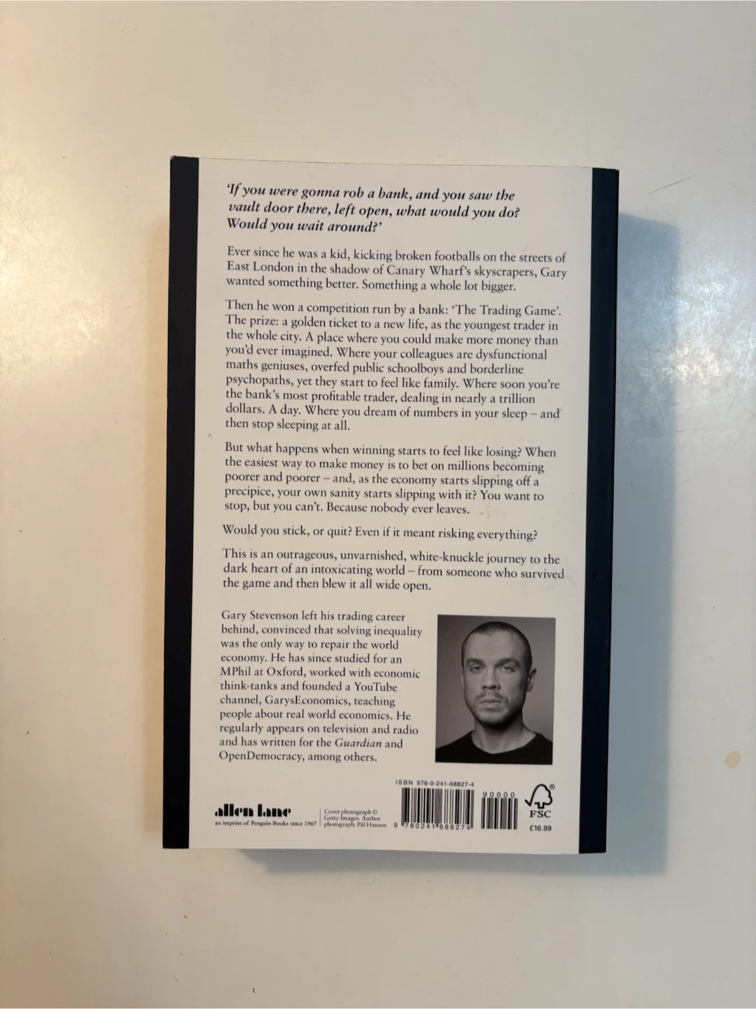 The Trading Game: A Confession by Gary Stevenson Book - photo 2