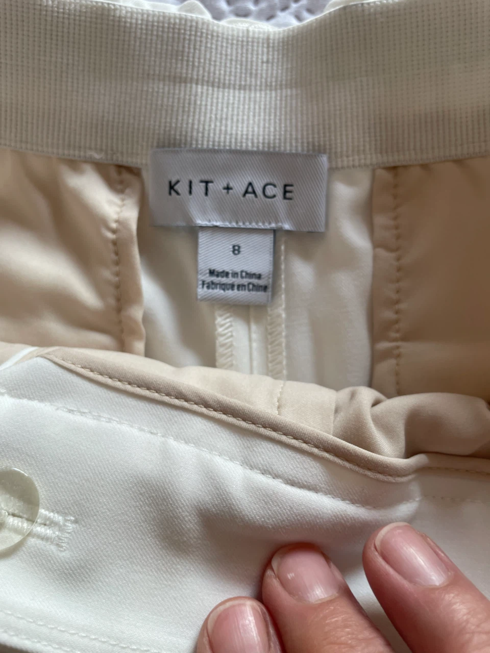 Sz 8 - Kit and Ace Prentice Long Tailored Shorts in Bone - photo 4