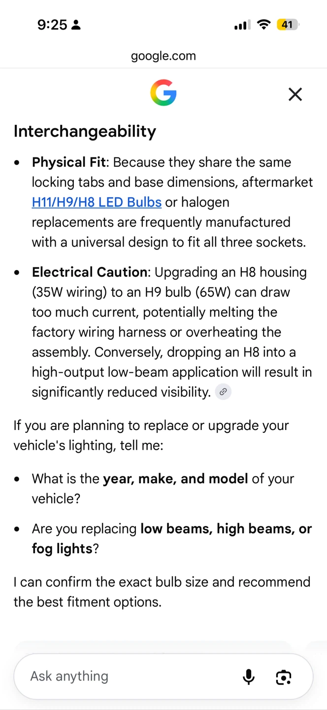 HLXG LED Headlight Bulbs H8 H9 H11 - photo 2