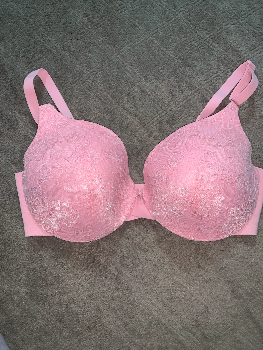 Sleekback Pink Lace Push-Up Bra DD 36
