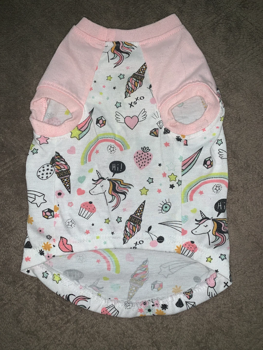 Top Paw Unicorn Print Dog Tee Shirt
