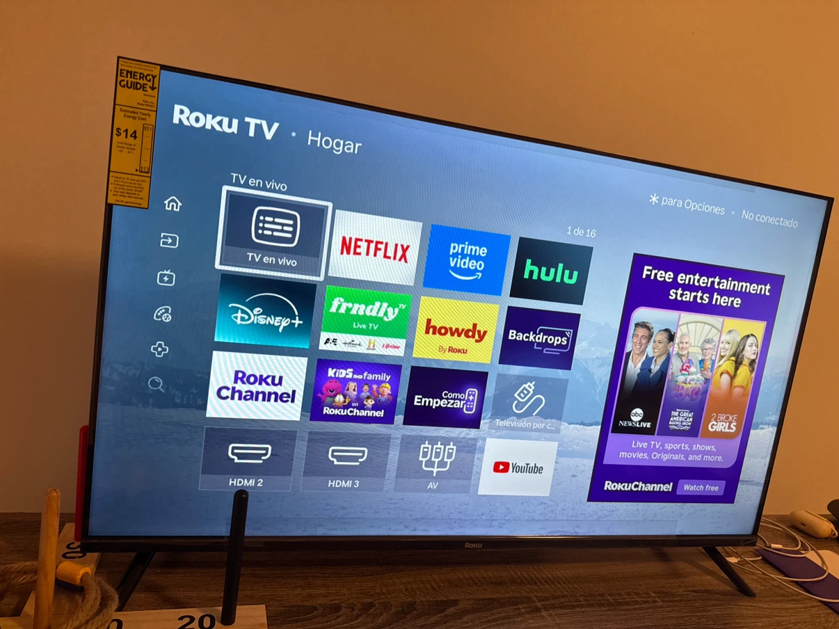 Televisor roku nuevo de 40 pulgadas