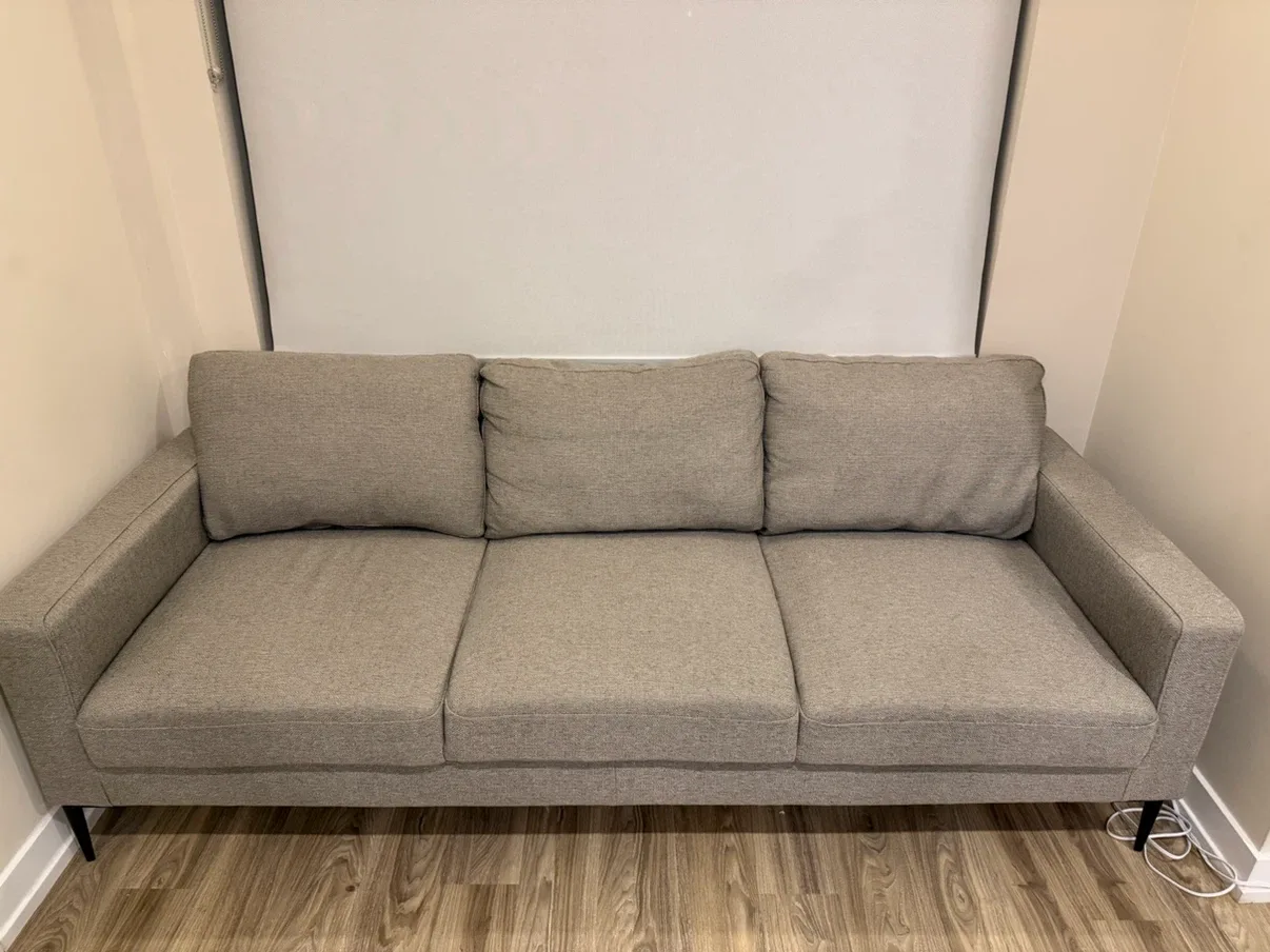 Grey Three-Seater Sofa - photo 2