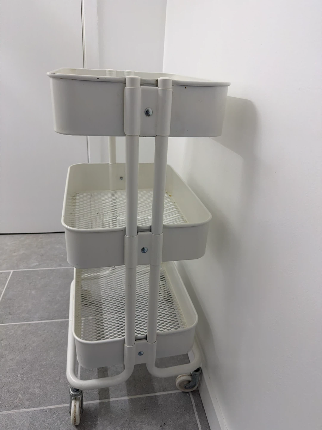 White 3-Tier Rolling Cart MINT - photo 2
