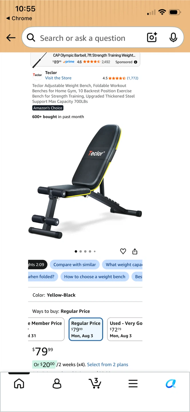 Teclor Adjustable Weight Bench - photo 2