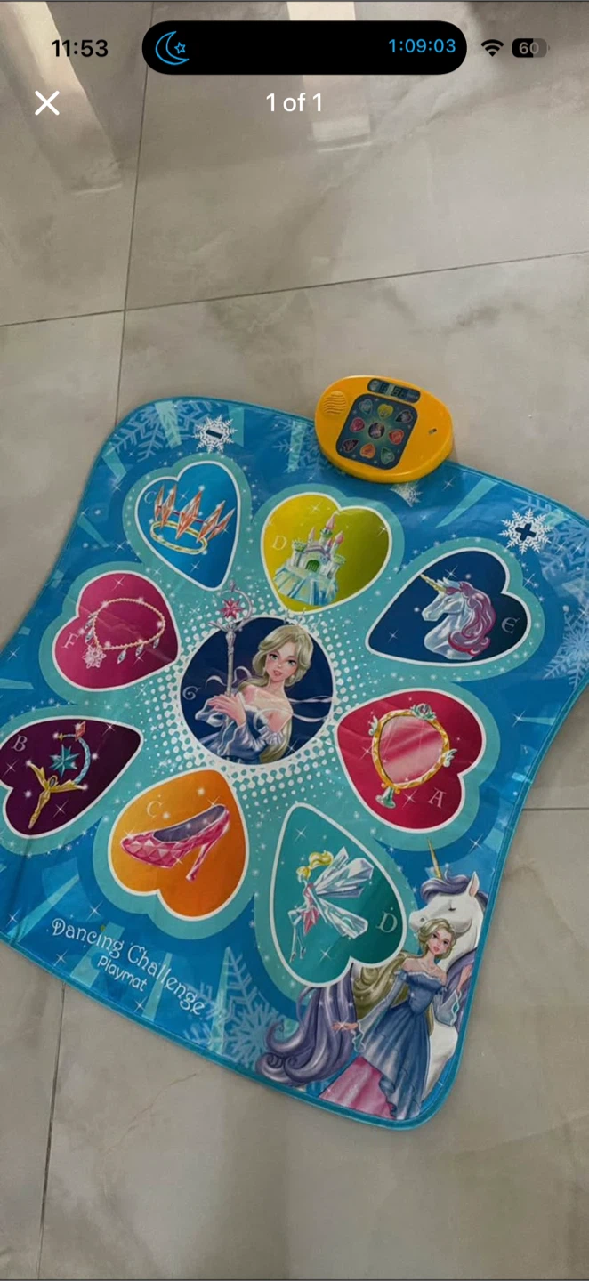 Dancing Challenge Playmat with Interactive Music Pad