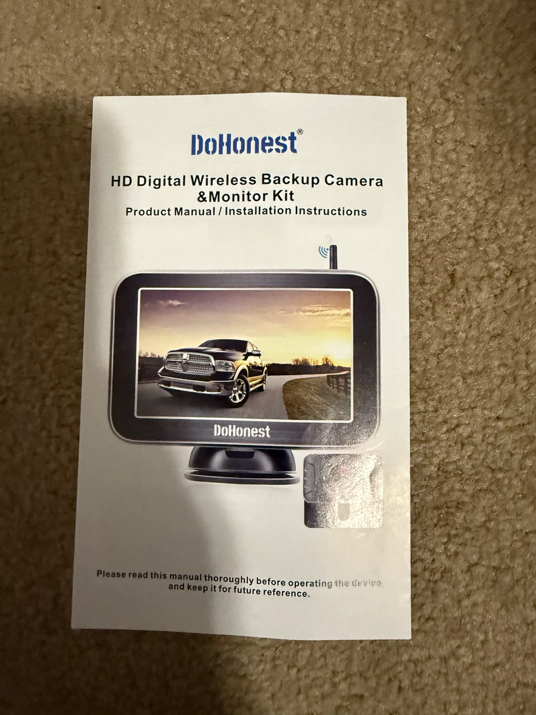 DoHonest HD Digital Wireless Backup Camera & Monitor Kit