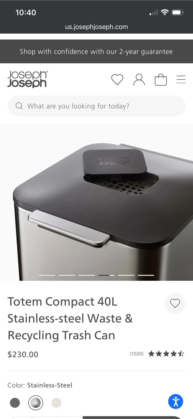 Joseph Joseph Totem Compact 40L Trash Can - photo 5