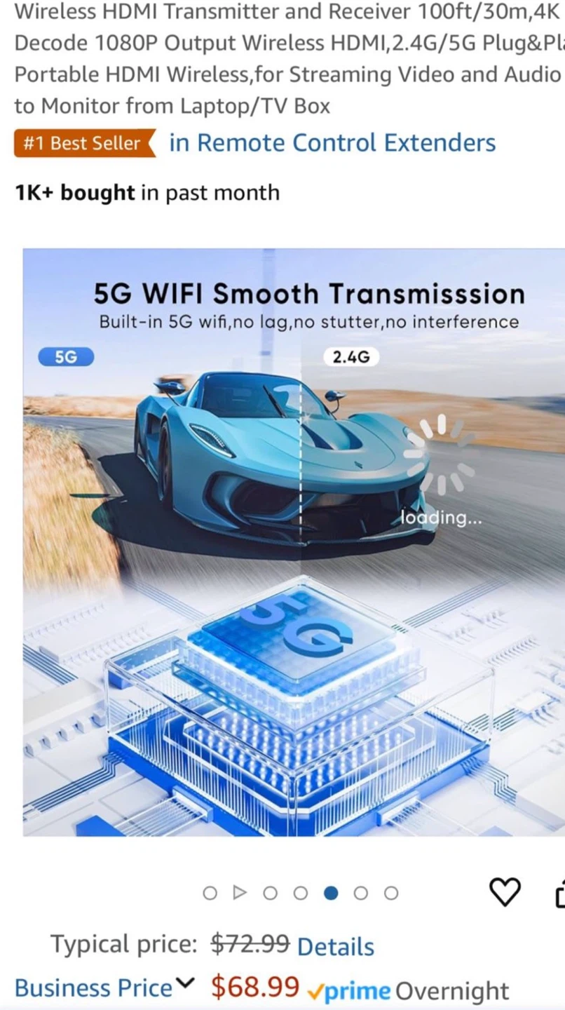 Wireless HDMI Transmitter and Receiver Kit - photo 2
