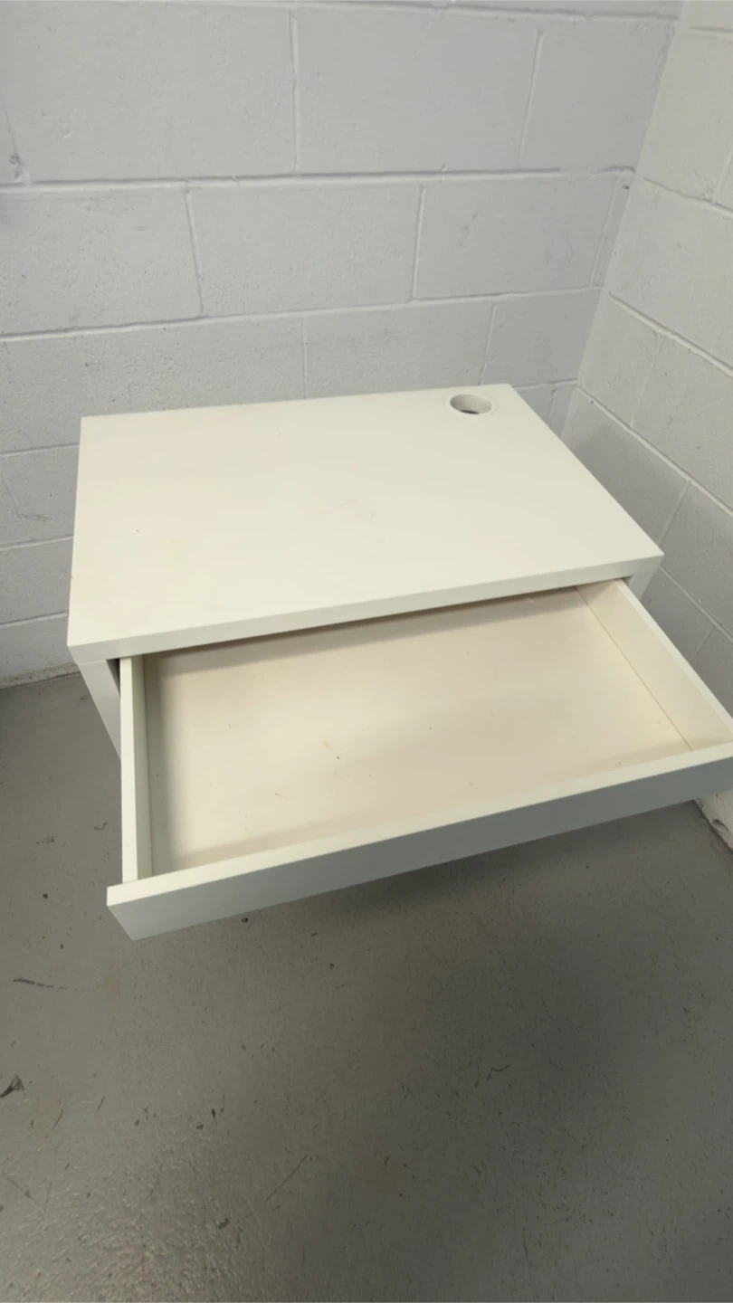 White Desk with Drawer - photo 2