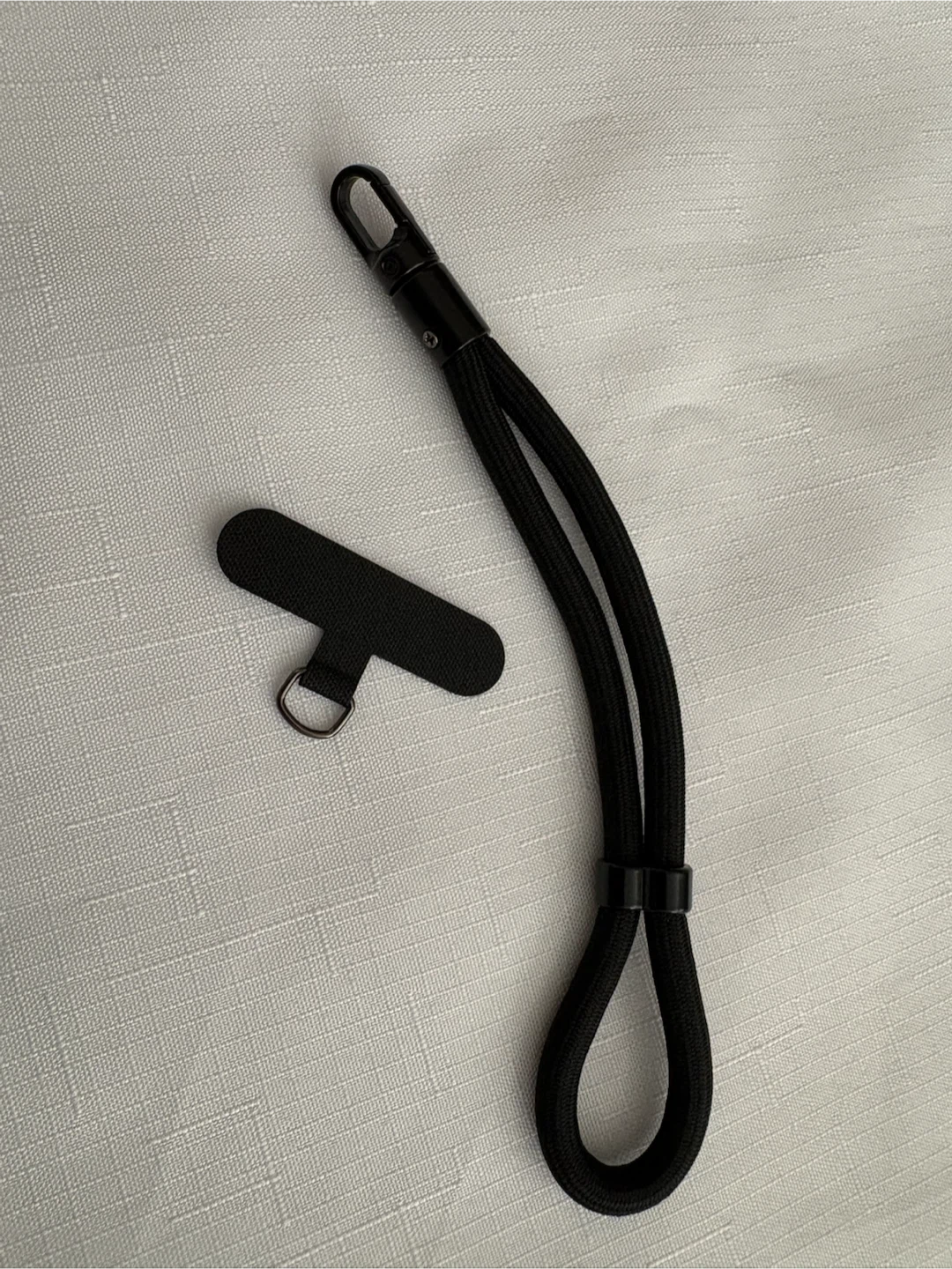 Black Phone Lanyard with Universal Patch