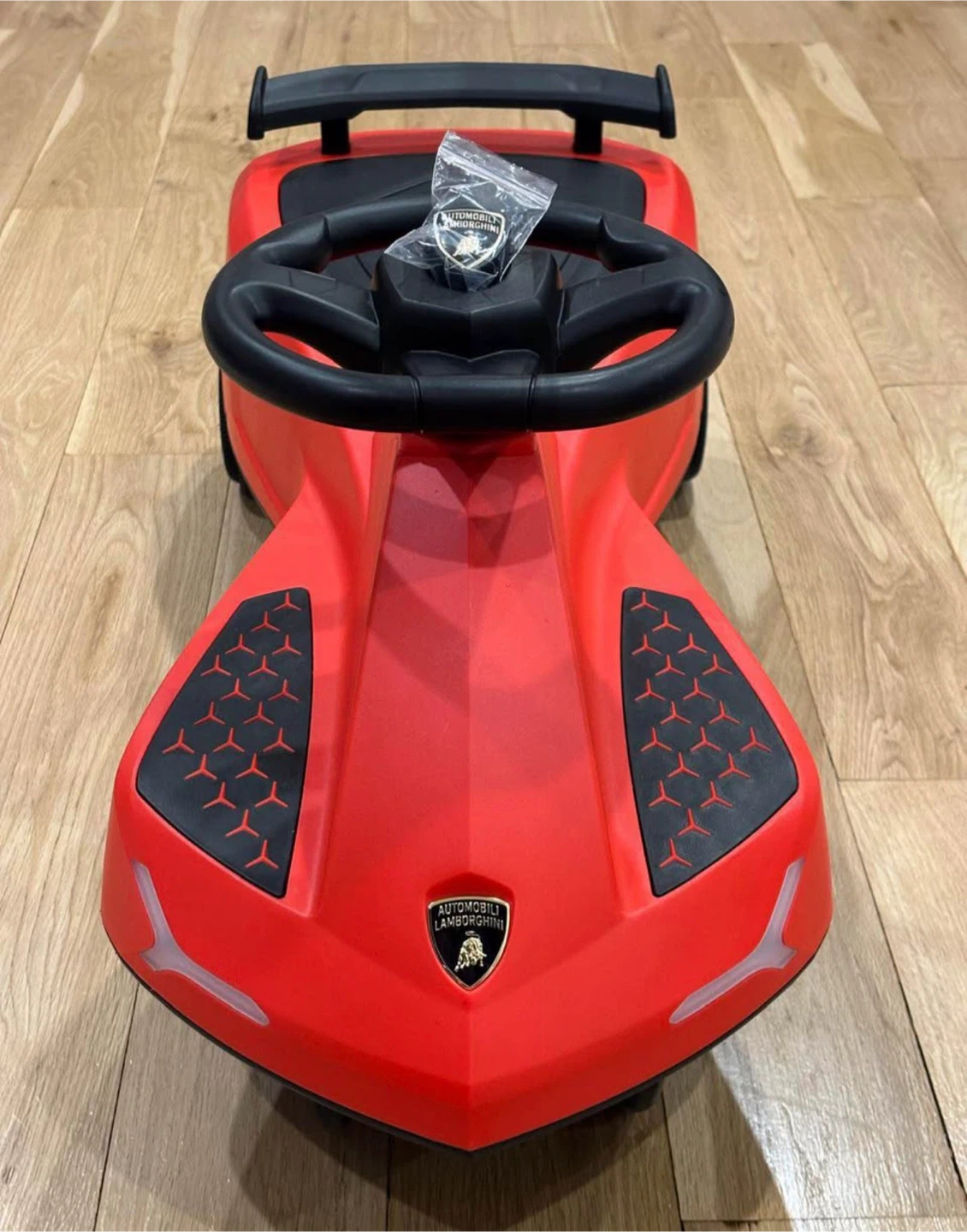 Lamborghini swing car with sound, storage and wheel lights