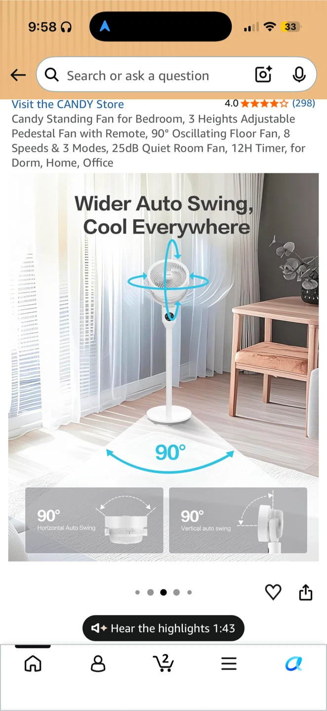 Candy Standing Pedestal Fan - photo 5