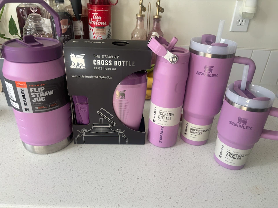 Stanley Purple Insulated Bottles and Tumblers