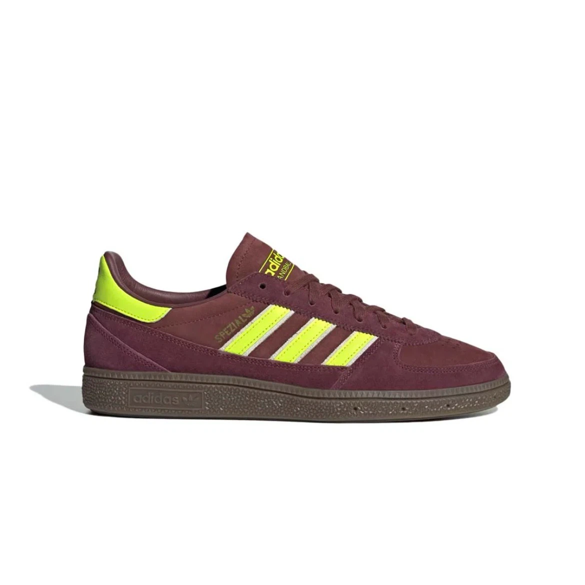 Adidas Spezial Burgundy & Neon Yellow Sneakers