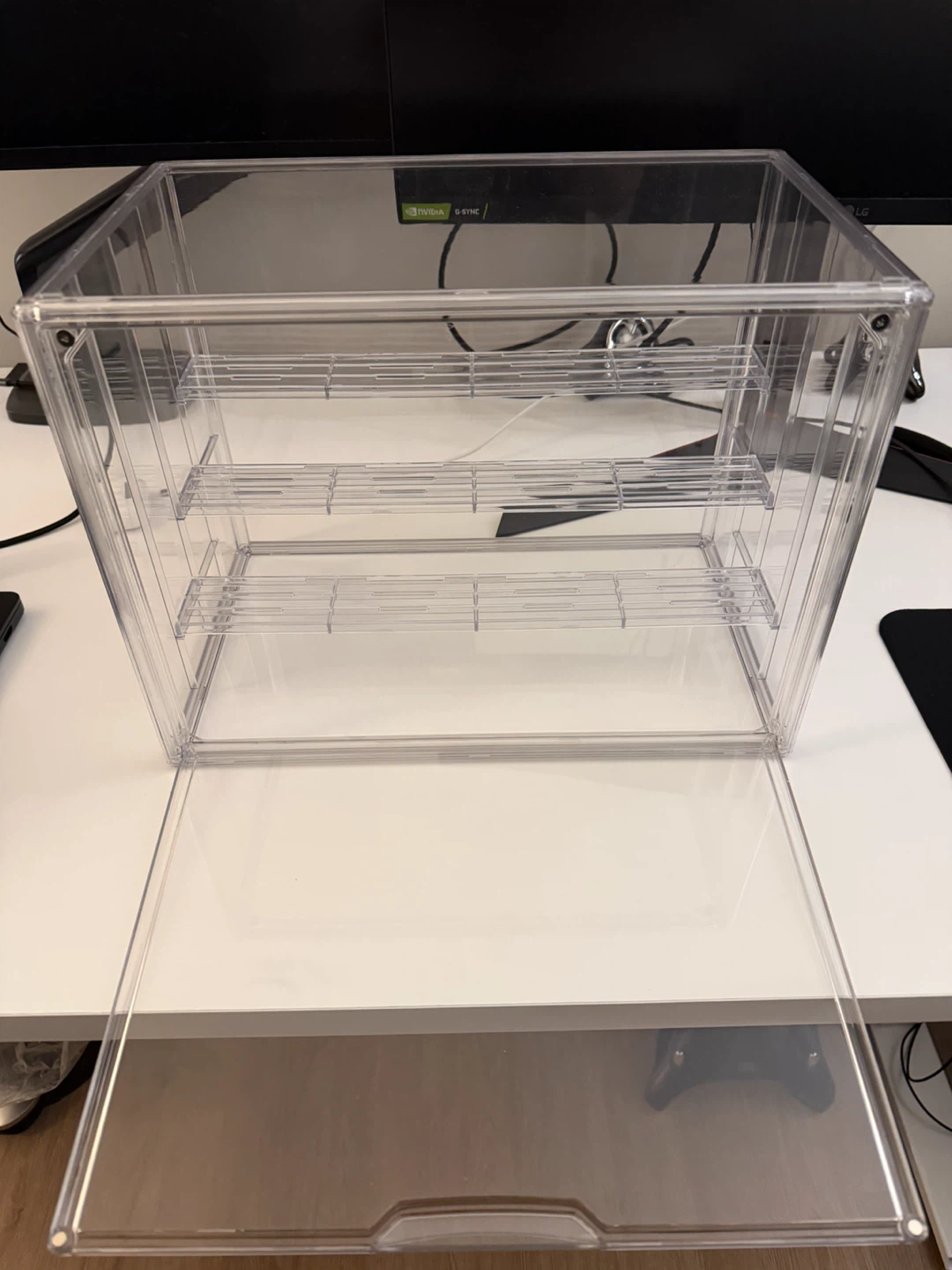 Clear Acrylic Stackable Storage Drawer Organizer with Shelves - photo 3