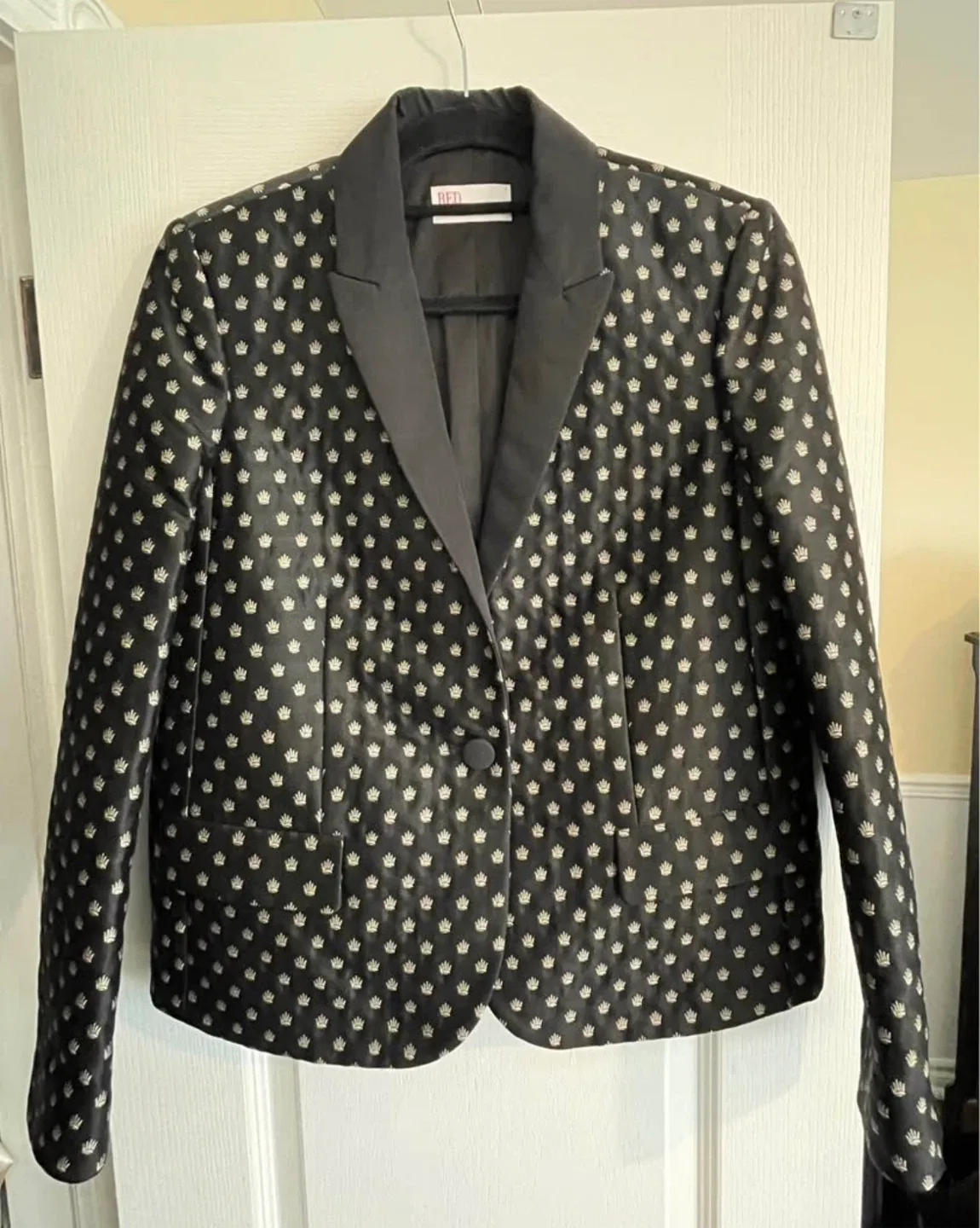 RED Valentino Black Jacquard Blazer