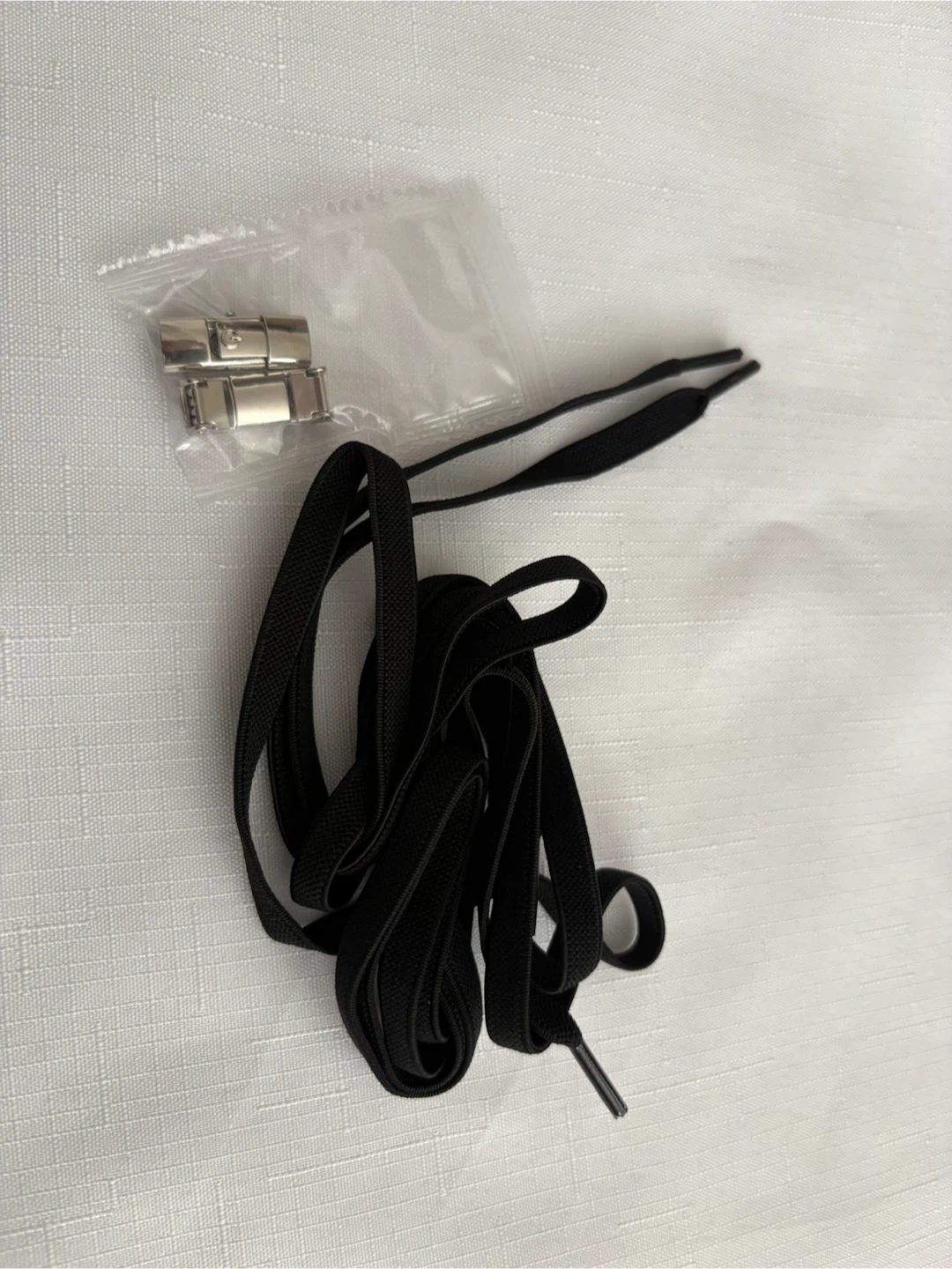 Black Shoelaces with Magnetic Clasps (no tie)