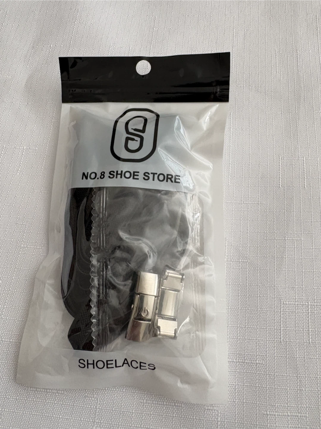 Black Shoelaces with Magnetic Clasps (no tie) - photo 2