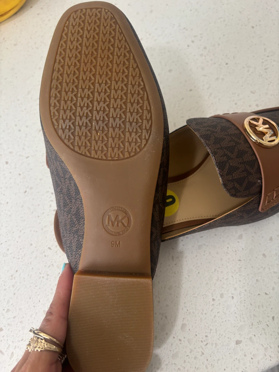 Michael Kors MK Logo Mule Loafers Size 9 Brown - photo 4