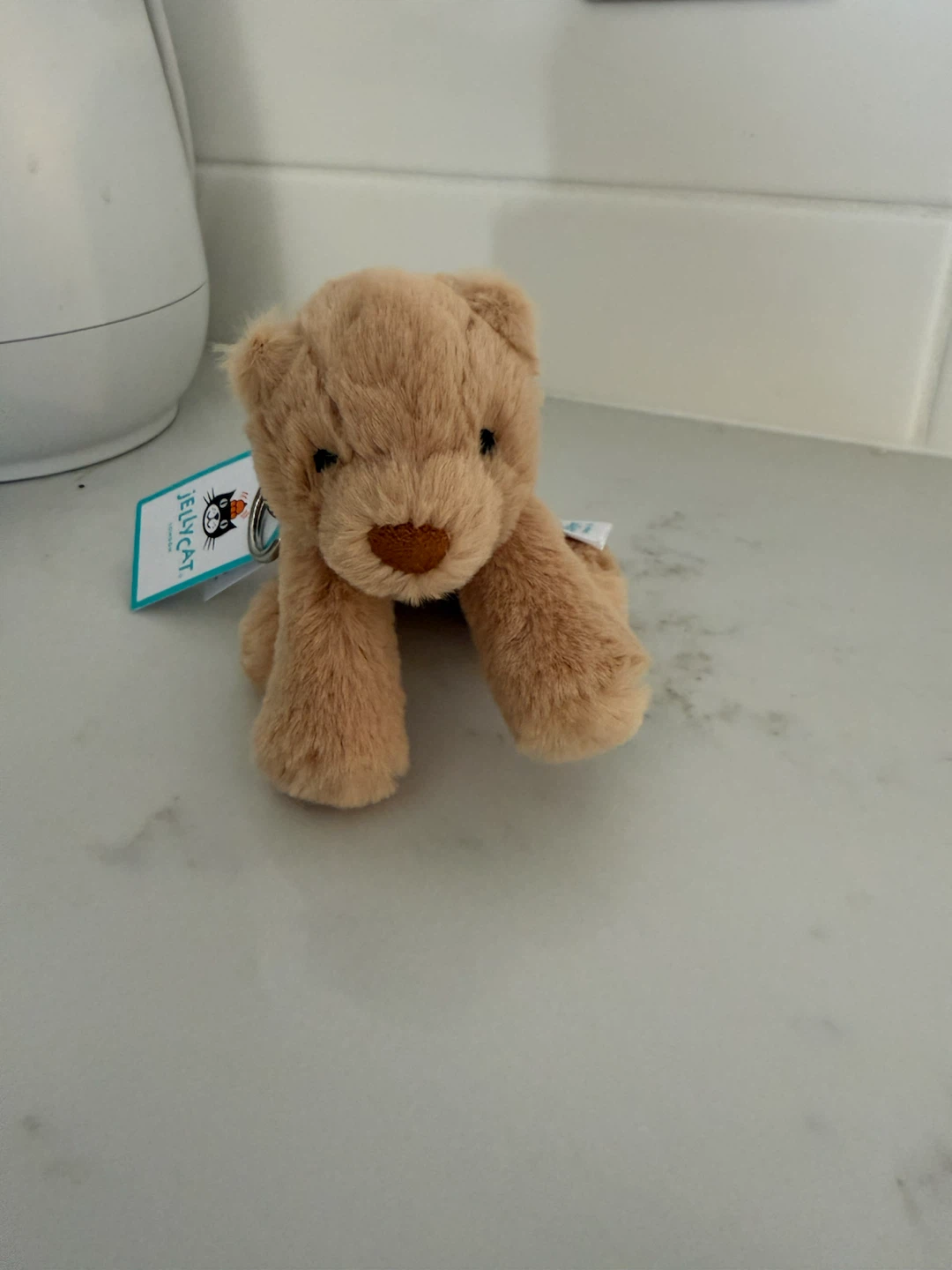 Jellycat Smudge bear bag charm