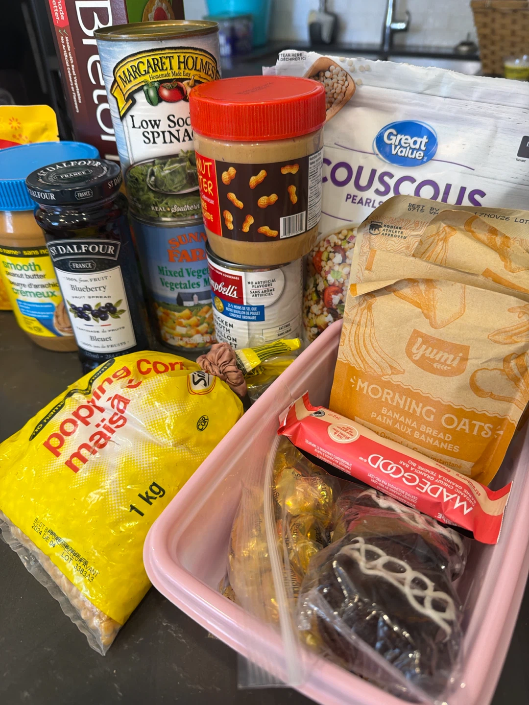 Assorted pantry staples: Peanut Butter, Jam, Oats, and more - photo 3