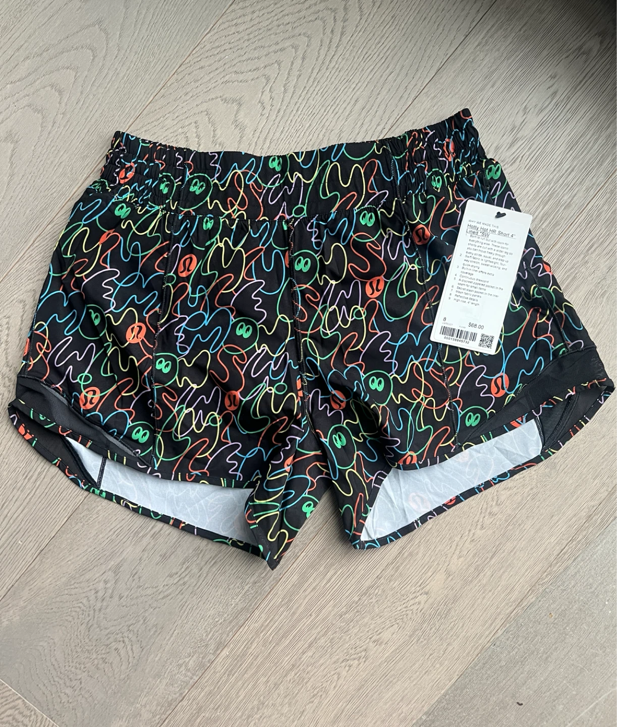 Seawheeze Lululemon Hotty Hot HR Short 4" Lined Size 8
