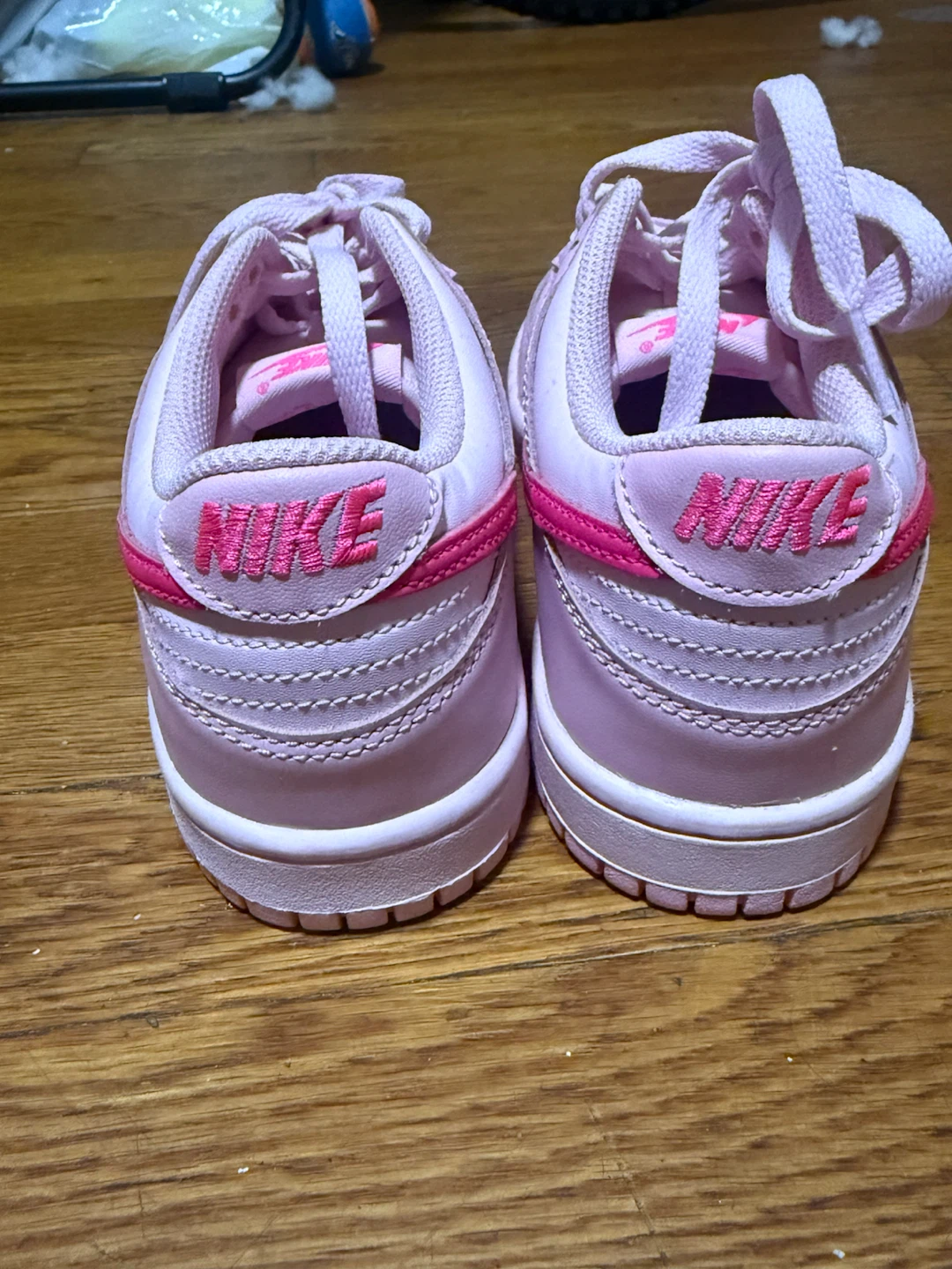Nike Dunk Low Pink/Bright Crimson Youth Shoes - photo 4
