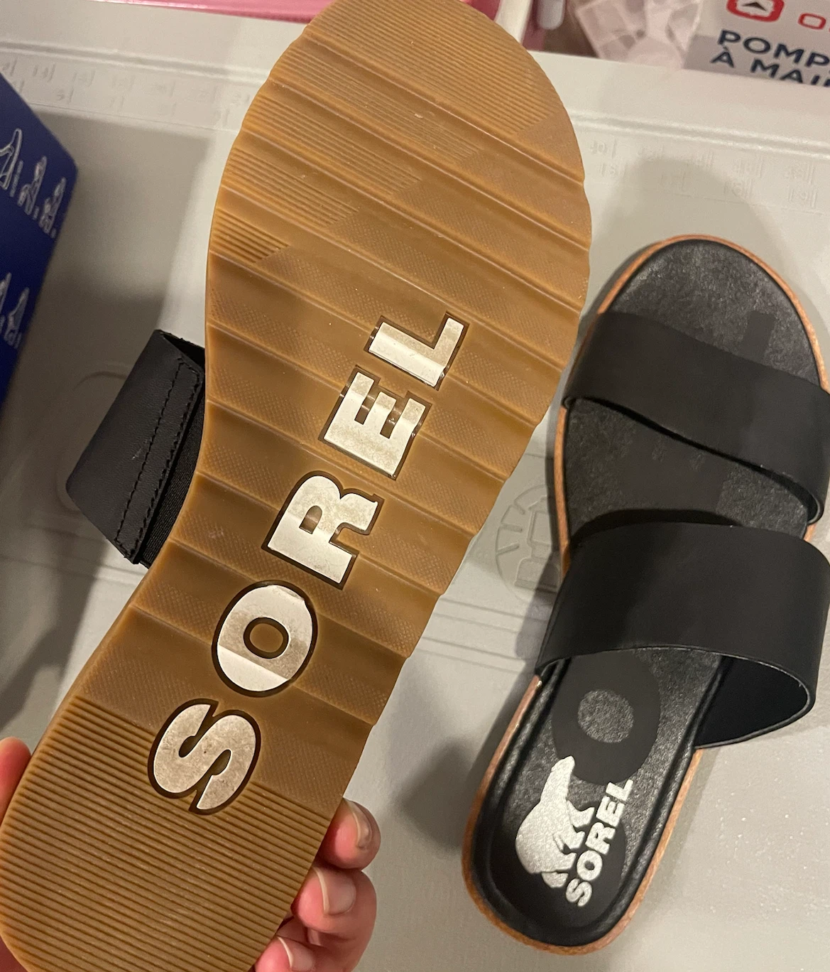 Sorel Black Slide Sandals - photo 2