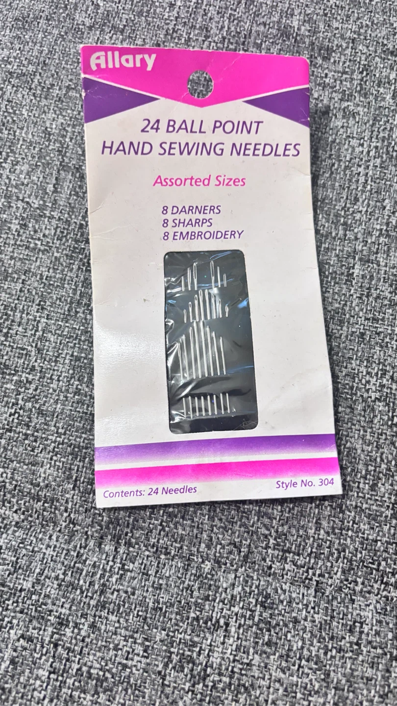 Allary 24 Ball Point Hand Sewing Needles - Assorted Sizes