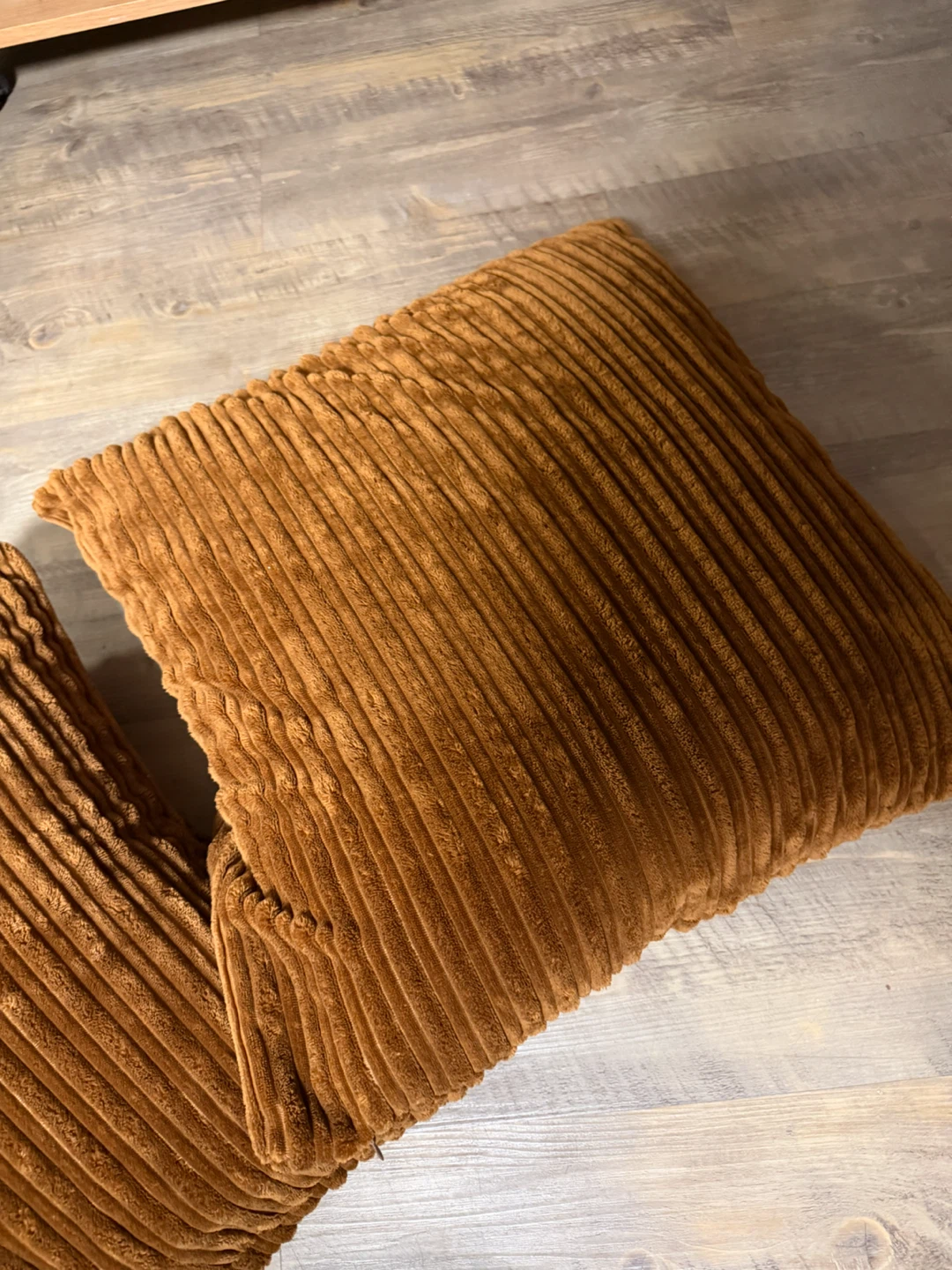 Corduroy Throw Pillow - Brown - photo 3