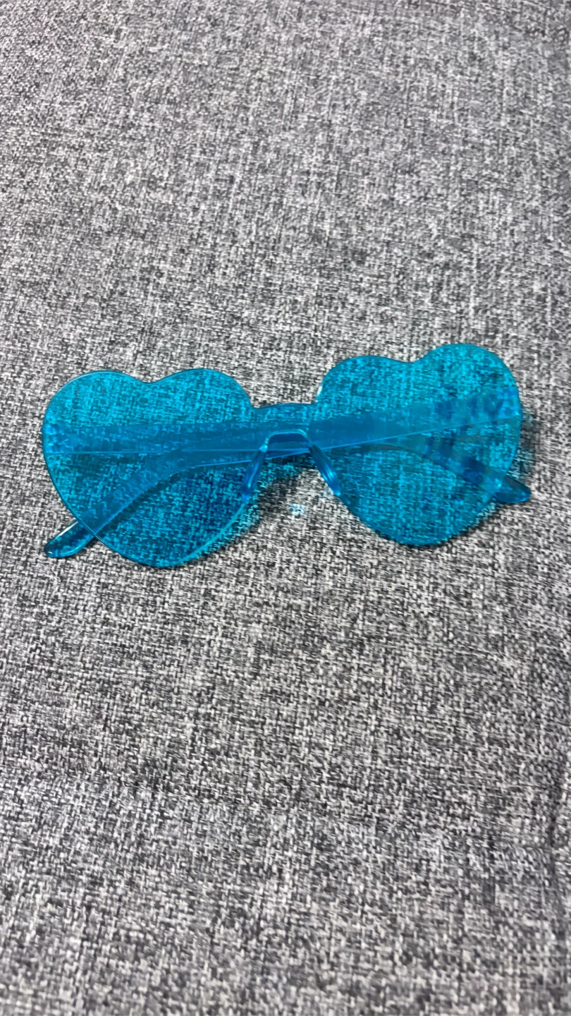 Blue Heart Shaped Sunglasses
