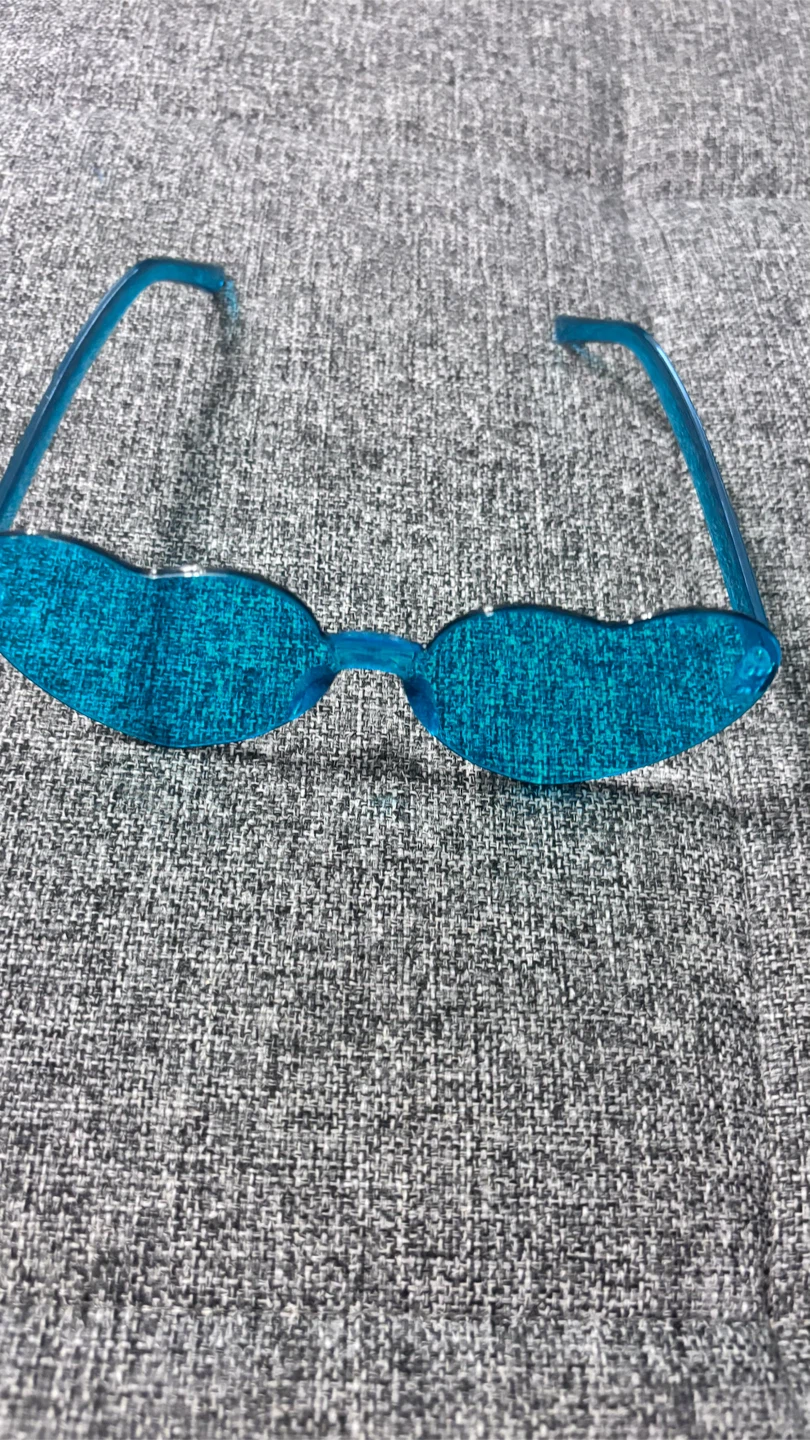 Blue Heart Shaped Sunglasses - photo 2