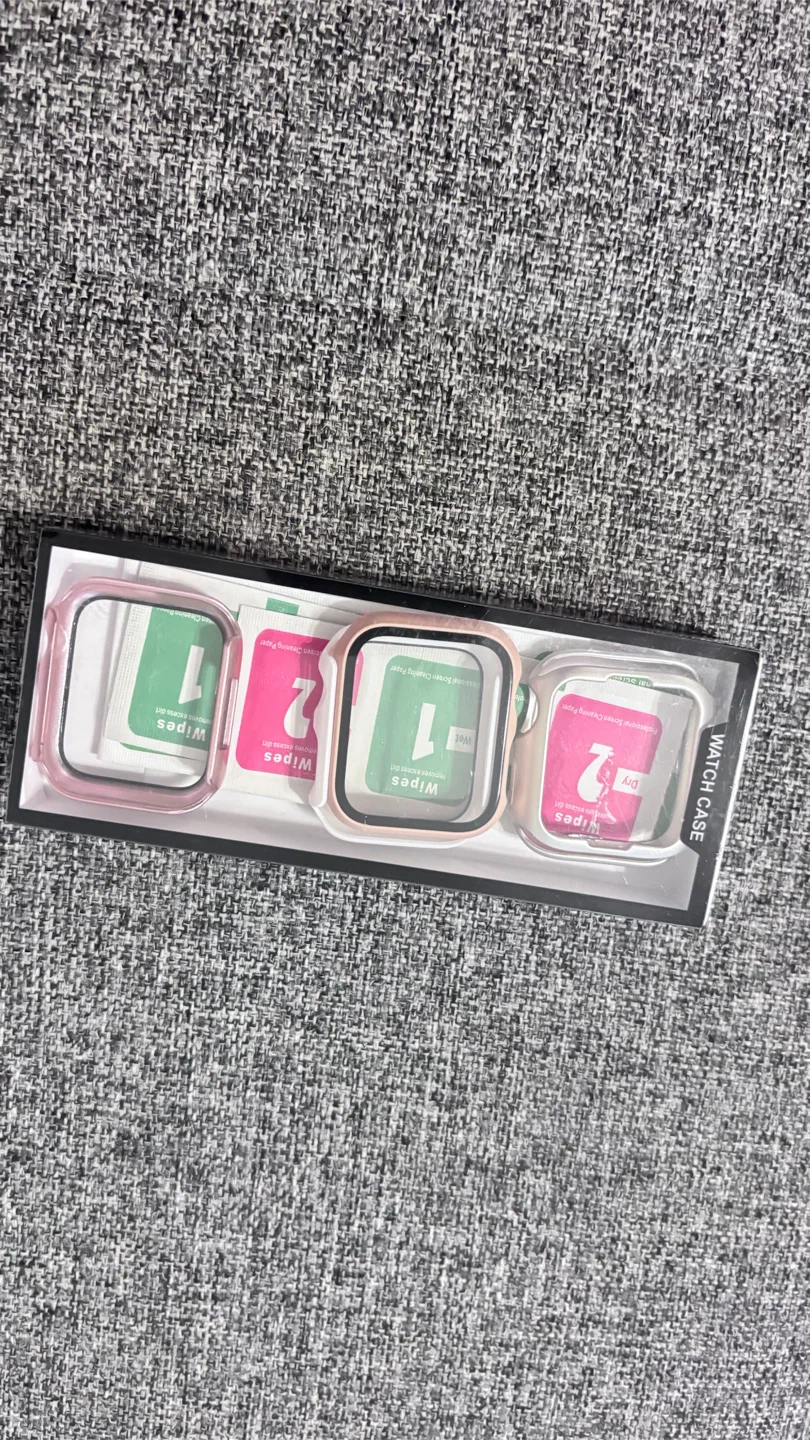 Watch Case with Screen Cleaning Wipes