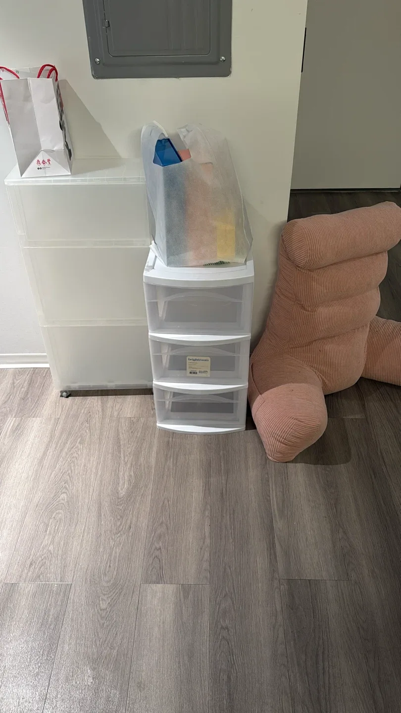 2  3-Drawer Plastic Storage Cart