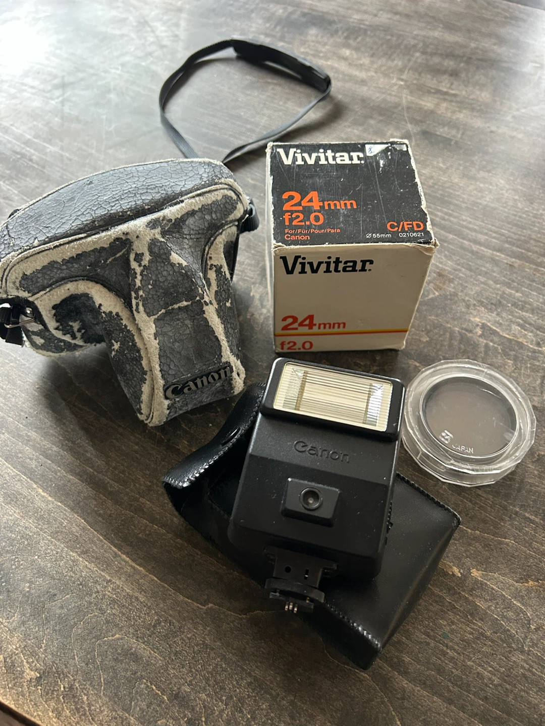 Canon AE-1 Film Camera with Vivitar 24mm f2.0 Lens - photo 2