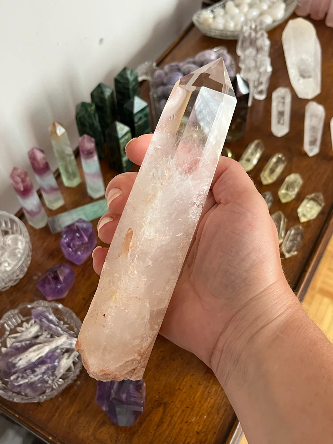 Large Polished Clear Quartz Crystal Wand – Statement Piece - photo 2