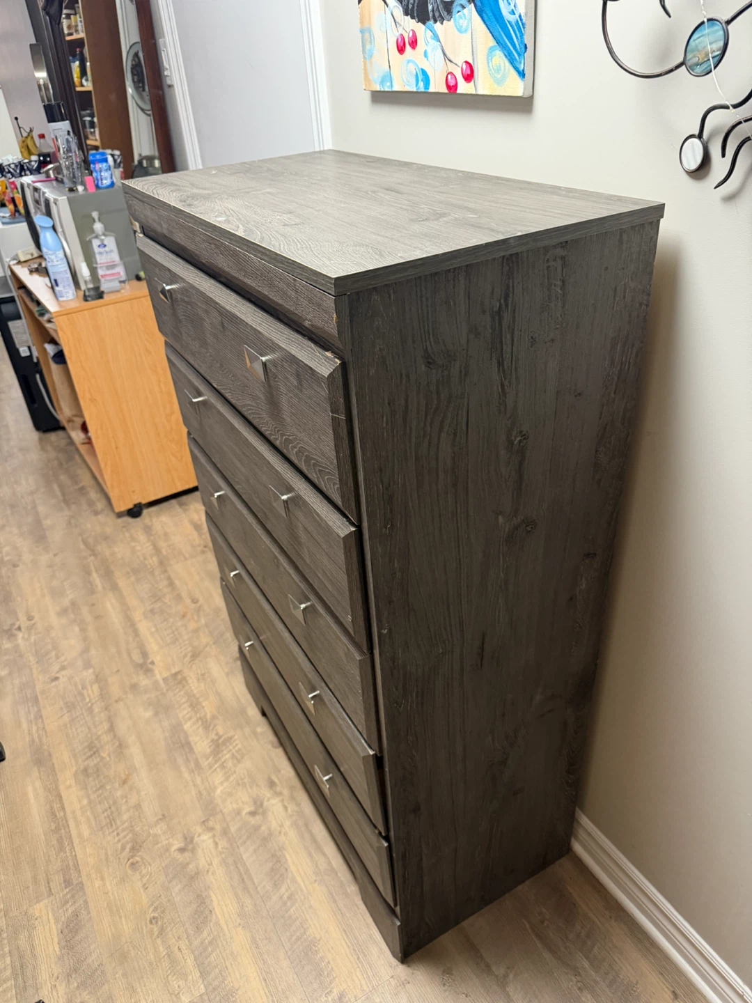 Dark Wood 5-Drawer Dresser - photo 2