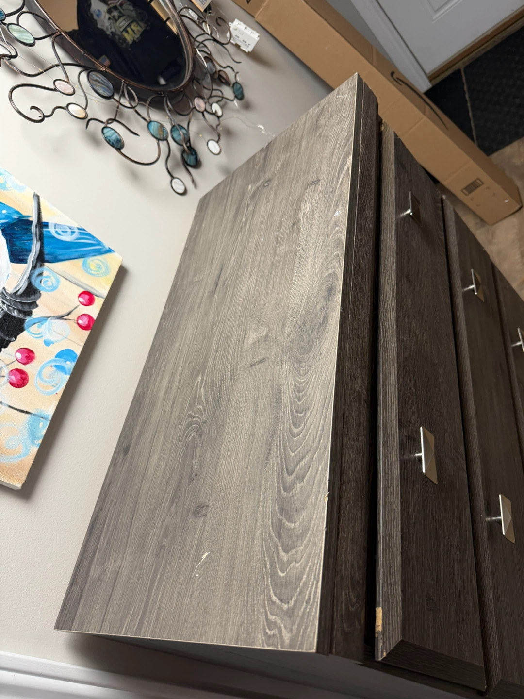 Dark Wood 5-Drawer Dresser - photo 3