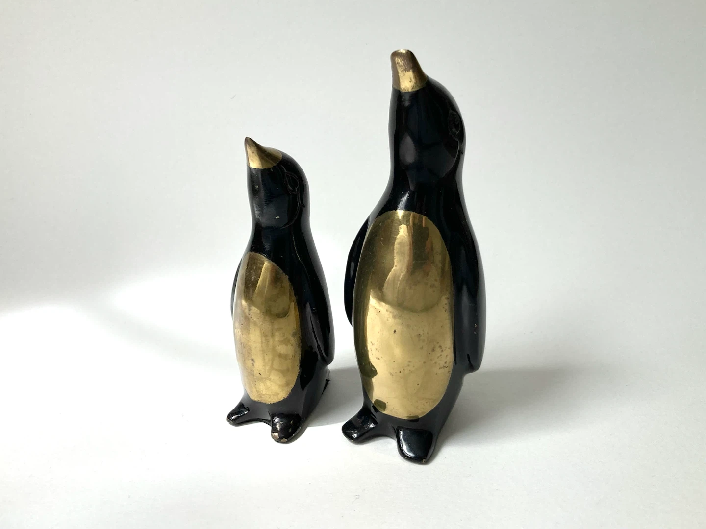 Vintage Brass & Black Enamel Penguin Figurines (Set of 2) - photo 5
