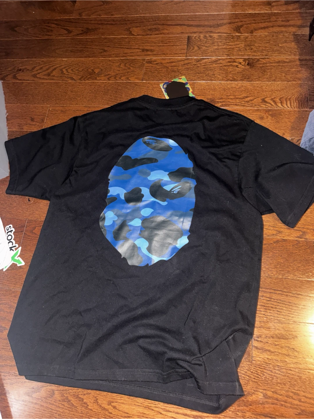 A Bathing Ape BAPE Camo Shark T-Shirt Black/Blue - photo 3