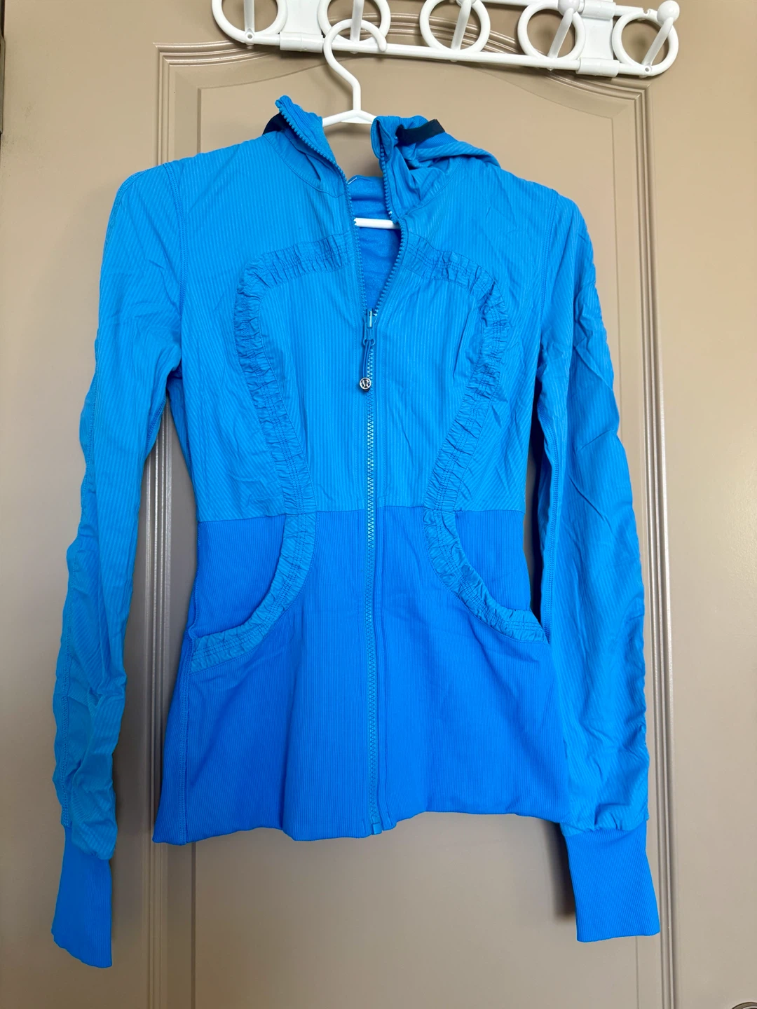 Lululemon Blue Hooded Athletic Jacket