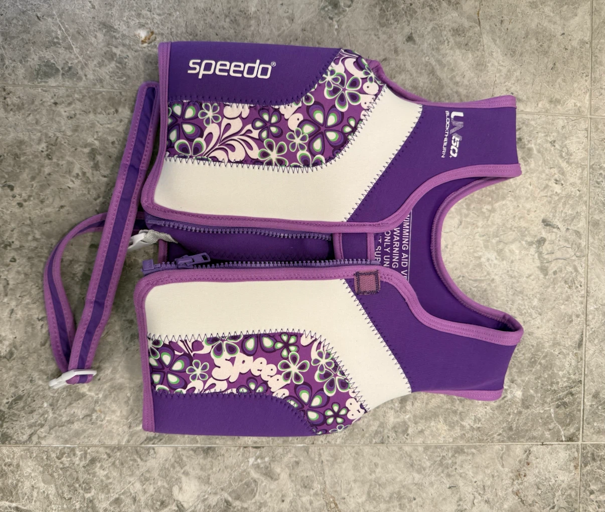 Speedo Purple Floral Swimming Aid Vest